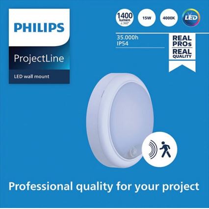 Philips - LED väggbelysning med en sensor PROJECTLINE LED/15W/230V IP54