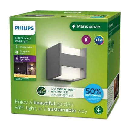 Philips - LED vägglampa för utomhusbruk ARBOUR LED/3,8W/230V 2700K IP44