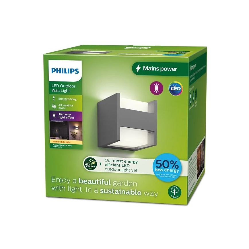 Philips - LED vägglampa för utomhusbruk ARBOUR LED/3,8W/230V 2700K IP44