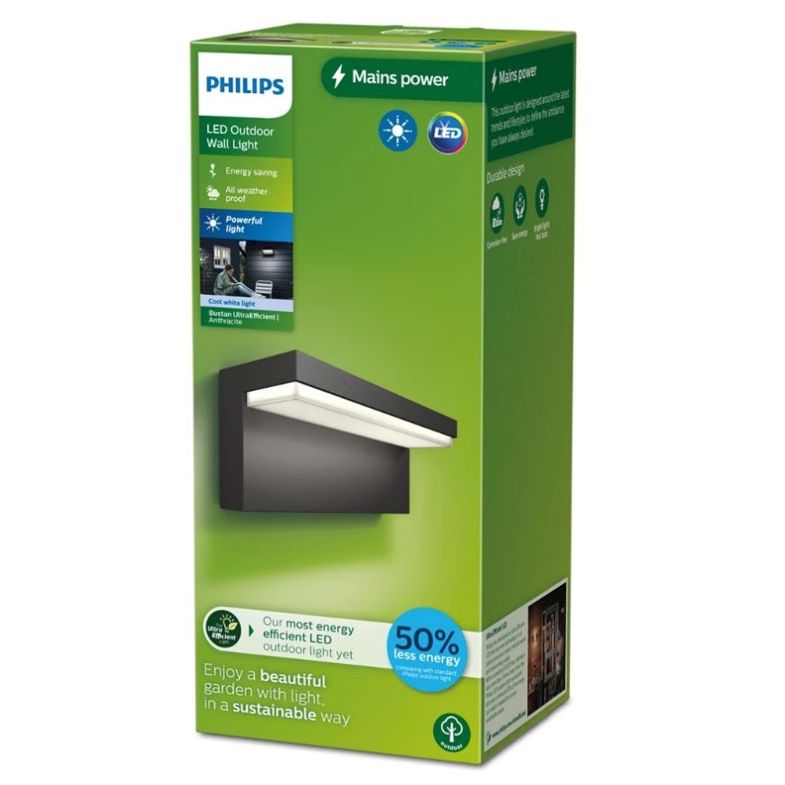 Philips - LED vägglampa för utomhusbruk BUSTAN LED/3,8W/230V 4000K IP44