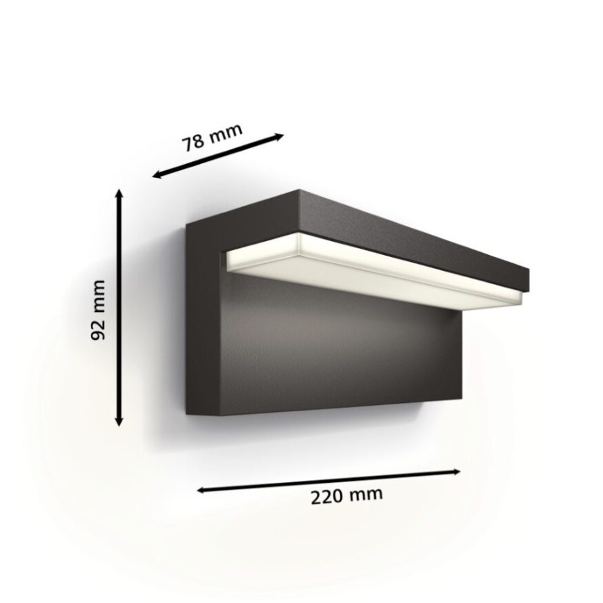 Philips - LED vägglampa för utomhusbruk BUSTAN LED/3,8W/230V 4000K IP44