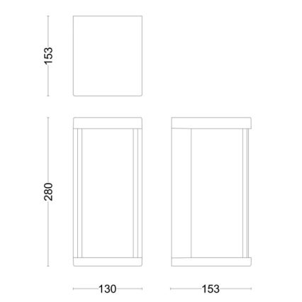 Philips - LED vägglampa för utomhusbruk KYRIE LED/12W/230V IP44