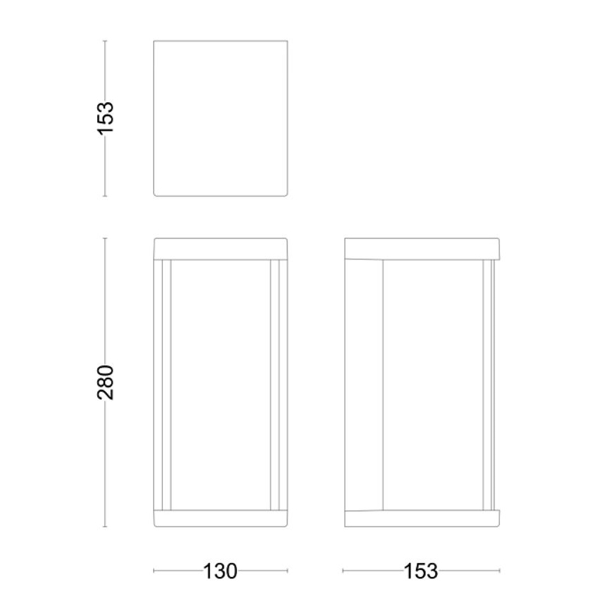 Philips - LED vägglampa för utomhusbruk KYRIE LED/12W/230V IP44