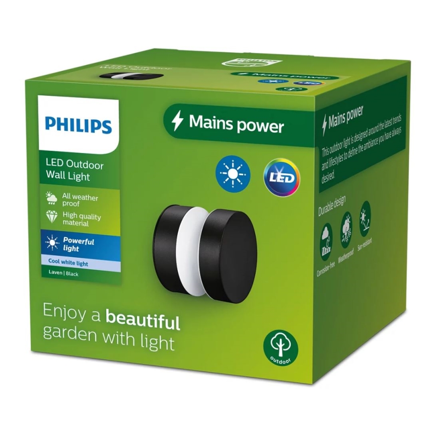 Philips - LED vägglampa för utomhusbruk LAVEN LED/6W/230V 4000K IP44