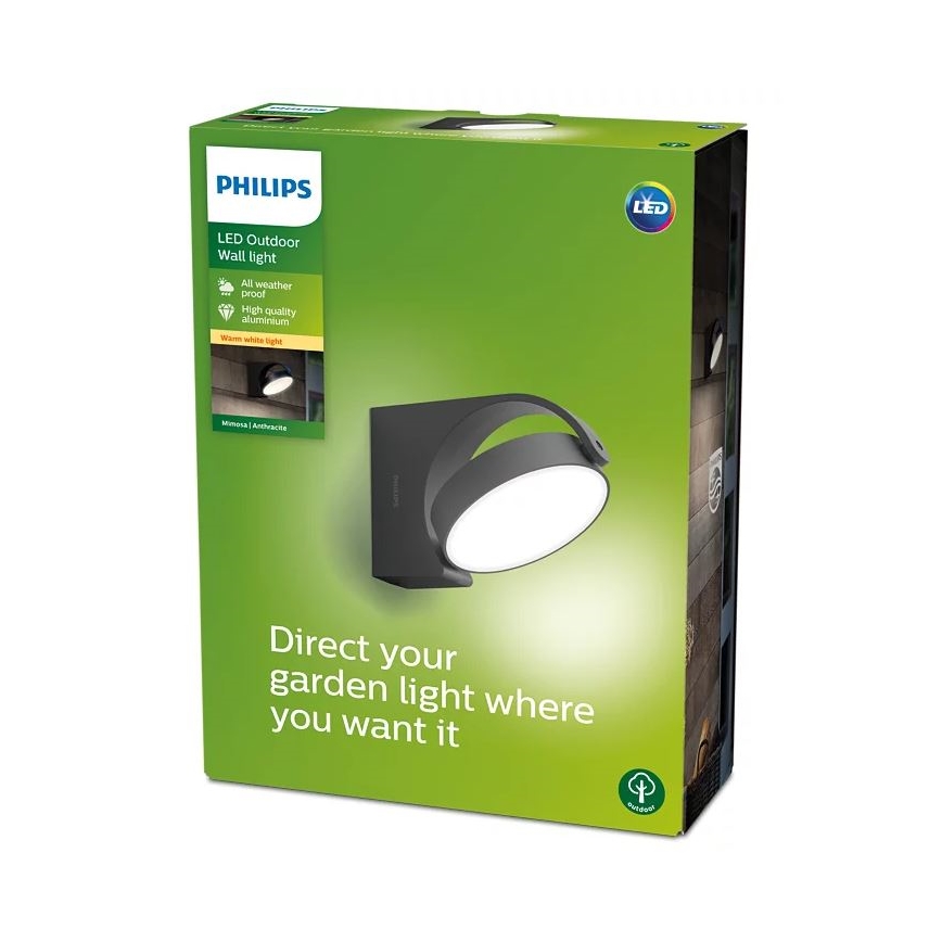 Philips - LED vägglampa för utomhusbruk LED/7W/230V 2700K IP44