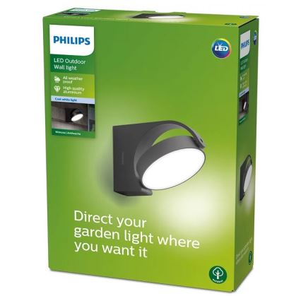 Philips - LED vägglampa för utomhusbruk LED/7W/230V 4000K IP44