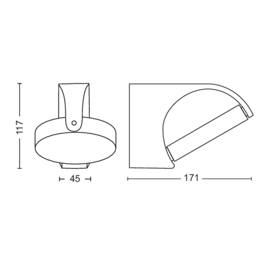 Philips - LED vägglampa för utomhusbruk LED/7W/230V 4000K IP44