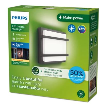Philips - LED vägglampa för utomhusbruk PETRONIA LED/3,8W/230V IP44
