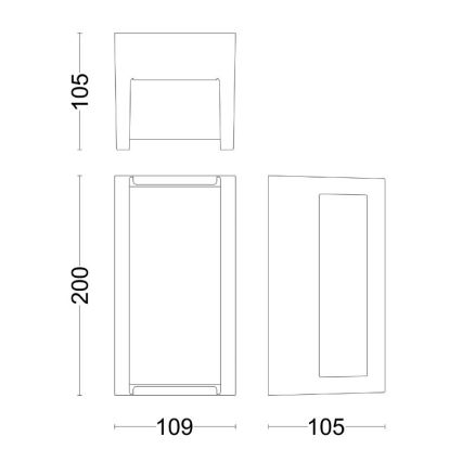 Philips - LED vägglampa för utomhusbruk PYRONA LED/12W/230V IP44