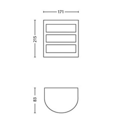 Philips - LED vägglampa för utomhusbruk PYTHON LED/3,8W/230V IP44