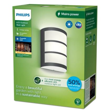 Philips - LED vägglampa för utomhusbruk PYTHON LED/3,8W/230V IP44