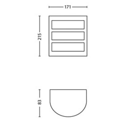 Philips - LED vägglampa för utomhusbruk PYTHON LED/3,8W/230V IP44