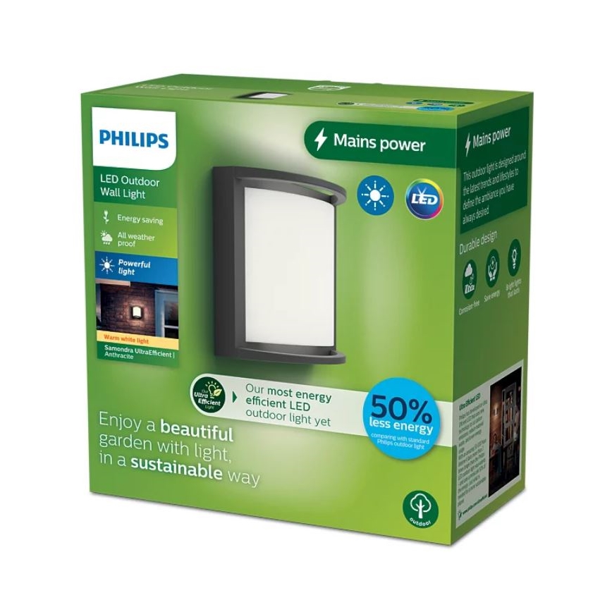 Philips - LED vägglampa för utomhusbruk SAMONDRA LED/3,8W/230V IP44