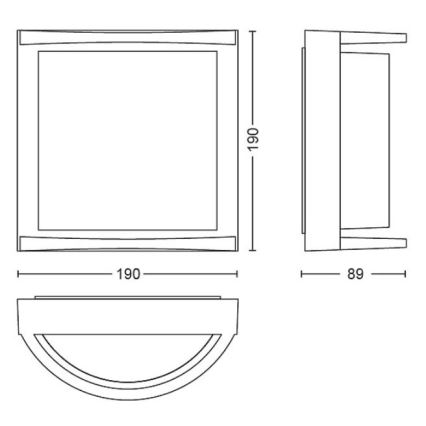 Philips - LED vägglampa för utomhusbruk SAMONDRA LED/3,8W/230V IP44