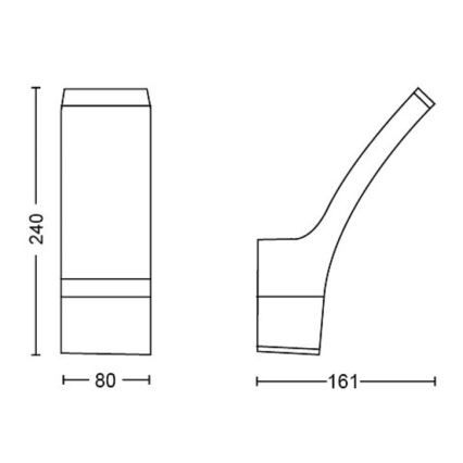 Philips - LED vägglampa för utomhusbruk SPLAY LED/3,8W/230V IP44
