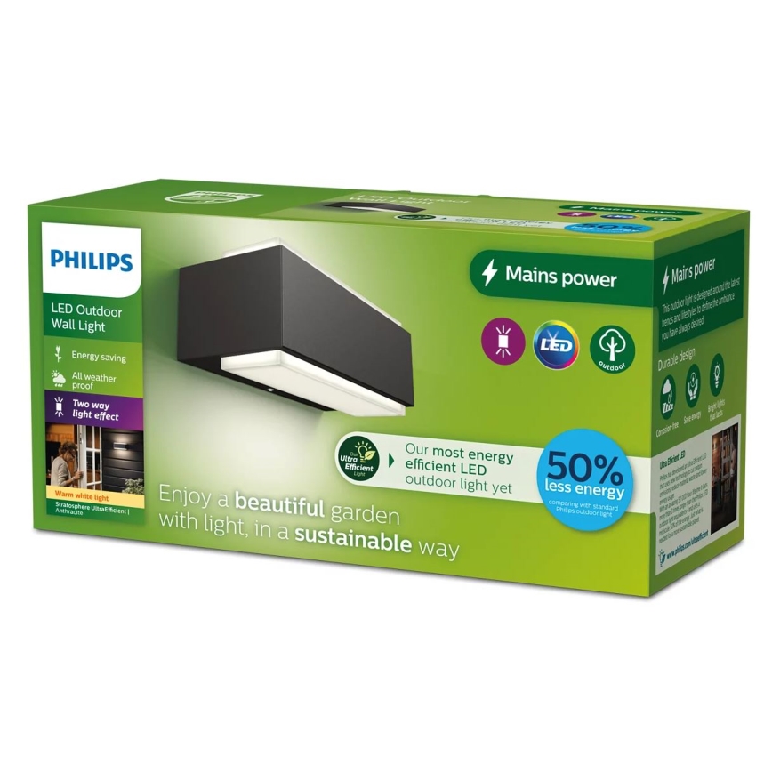 Philips - LED vägglampa för utomhusbruk STRATOSPHERE LED/3,8W/230V 2700K IP44