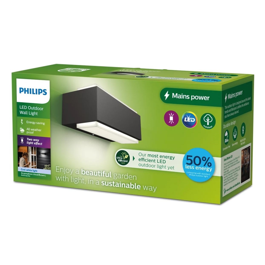 Philips - LED vägglampa för utomhusbruk STRATOSPHERE LED/3,8W/230V 4000K IP44