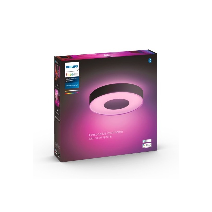 Philips - LEDRGB ljusreglerad taklampa  Hue INFUSE LED/33,5W/230V 2000-6500K diameter  381 mm svart