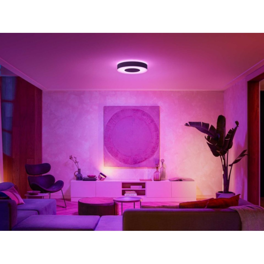 Philips - LEDRGB ljusreglerad taklampa  Hue INFUSE LED/52,5W/230V 2000-6500K diameter  425 mm svart