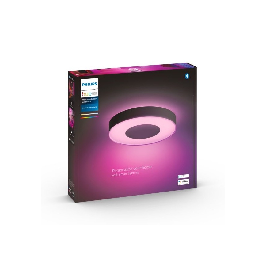 Philips - LEDRGB ljusreglerad taklampa  Hue INFUSE LED/52,5W/230V 2000-6500K diameter  425 mm svart
