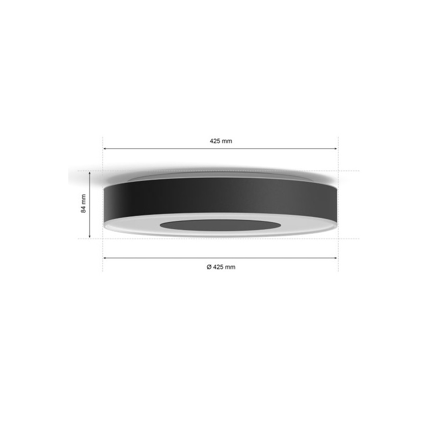 Philips - LEDRGB ljusreglerad taklampa  Hue INFUSE LED/52,5W/230V 2000-6500K diameter  425 mm svart