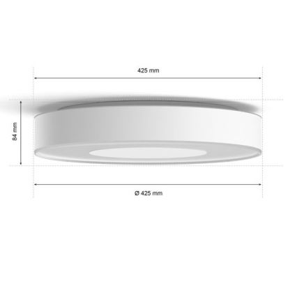 Philips - LEDRGB ljusreglerad taklampa  Hue INFUSE LED/52,5W/230V 2000-6500K diameter  425 mm vit
