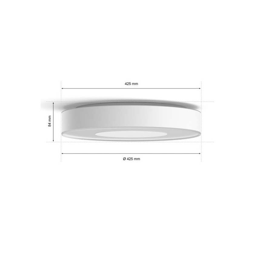 Philips - LEDRGB ljusreglerad taklampa  Hue INFUSE LED/52,5W/230V 2000-6500K diameter  425 mm vit