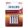 Philips LR03P4B/10 - 4st Alkaliska batterier AAA POWER ALKALINE 1,5V 1150mAh