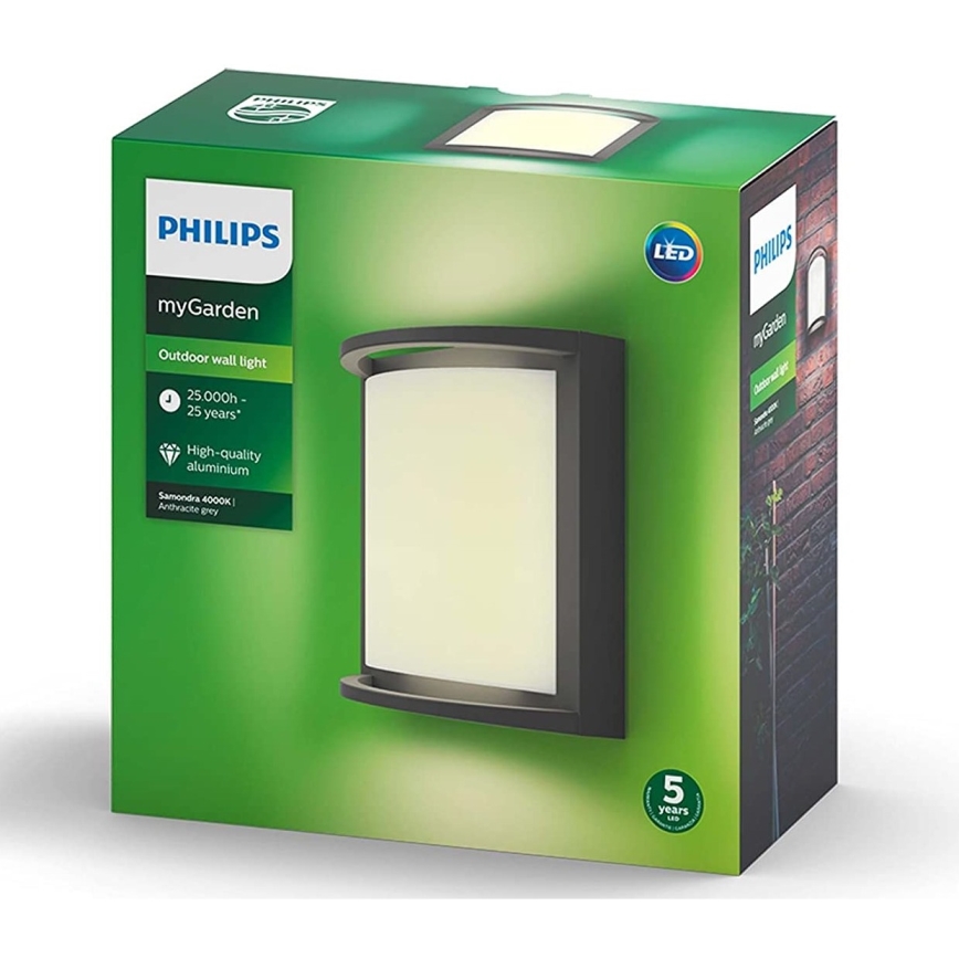 Philips Massive - LED Utomhus väggbelysning LED/12W/230V IP44