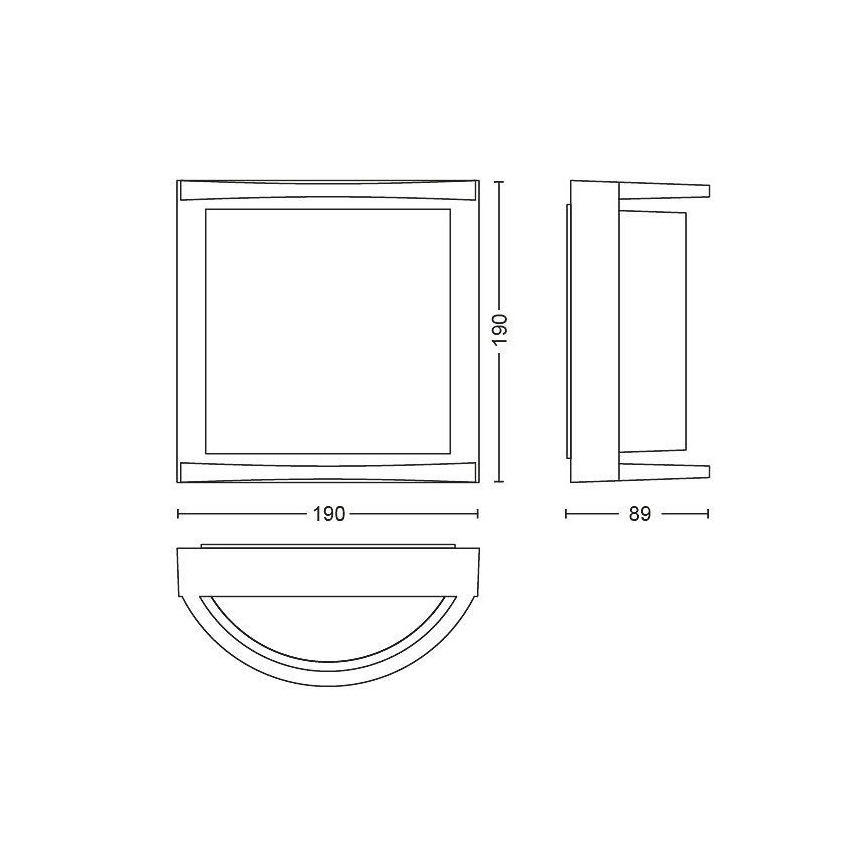 Philips Massive - LED Utomhus väggbelysning LED/12W/230V IP44