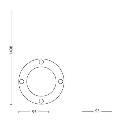 Philips Massive 17412/30/10 - LED Utomhusbelysning - med en spik 1xGU10/5W/230V