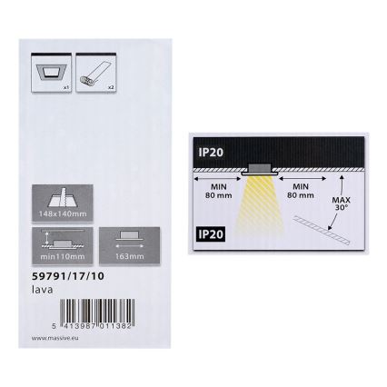 Philips Massive 59791/17/10 - Lampupphängning LAVA 2xE27/28W/230V