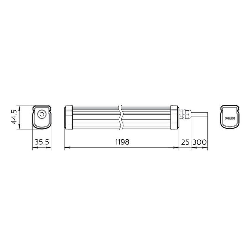 Philips - LED Teknisk armatur PROJECTLINE LED/34W/230V IP65