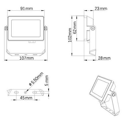Philips - LED Utomhusstrålkastare PROJECTLINE LED/10W/230V IP65 3000K