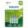 Philips R03B4RTU10/10 - 4 delar Uppladdningsbart batteri AAA NiMH/1,2V/1000 mAh