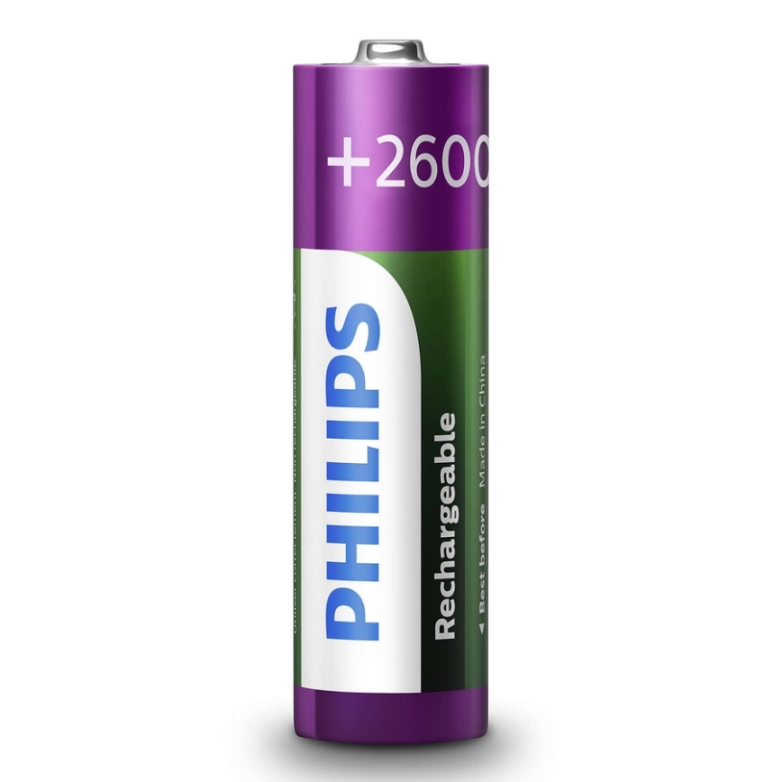 Philips R6B2A260/10 - 2 st Laddningsbara batterier AA MULTILIFE NiMH/1,2V/2600 mAh