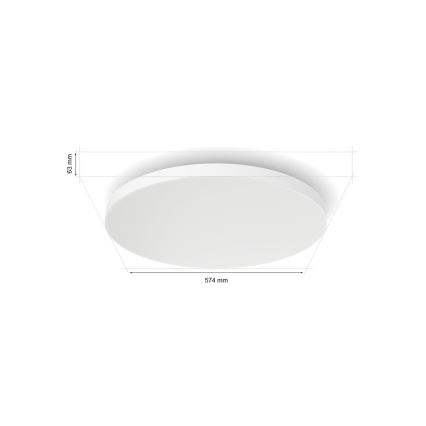 Philips - RGBW Dimbar taklampa Hue DATURA LED/67W/230V 2000-6500K