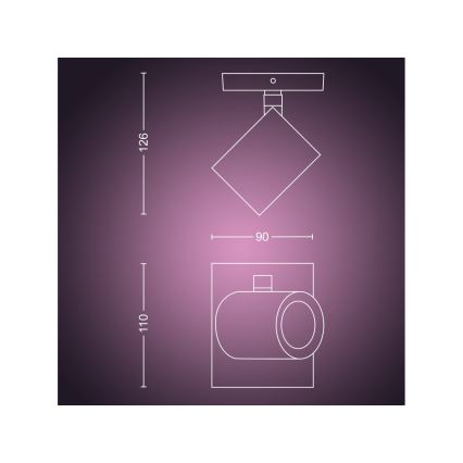 Philips - RGBW LED ljusreglerad spotlight Hue ARGENTA 1xGU10/4,2W/230V 2000-6500K