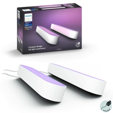 Philips - SET 2x LED RGB Dimbar Bordslampa Hue PLAY  DPAKET WACA 6W/230V vit