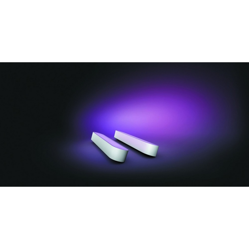 Philips - SET 2x LED RGB Dimbar Bordslampa Hue PLAY  DPAKET WACA 6W/230V vit