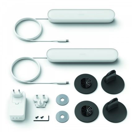 Philips - SET 2x LED RGB Dimbar Bordslampa Hue PLAY  DPAKET WACA 6W/230V vit