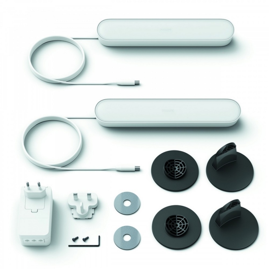 Philips - SET 2x LED RGB Dimbar Bordslampa Hue PLAY  DPAKET WACA 6W/230V vit