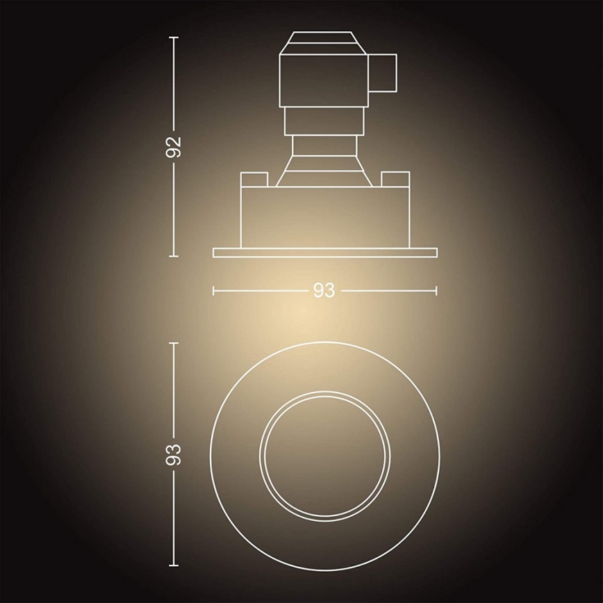 Philips - SET 3x LED Dimbar Badrumsbelysning Hue ADORE 1xGU10/5W/230V IP44 + Fjärrkontroll