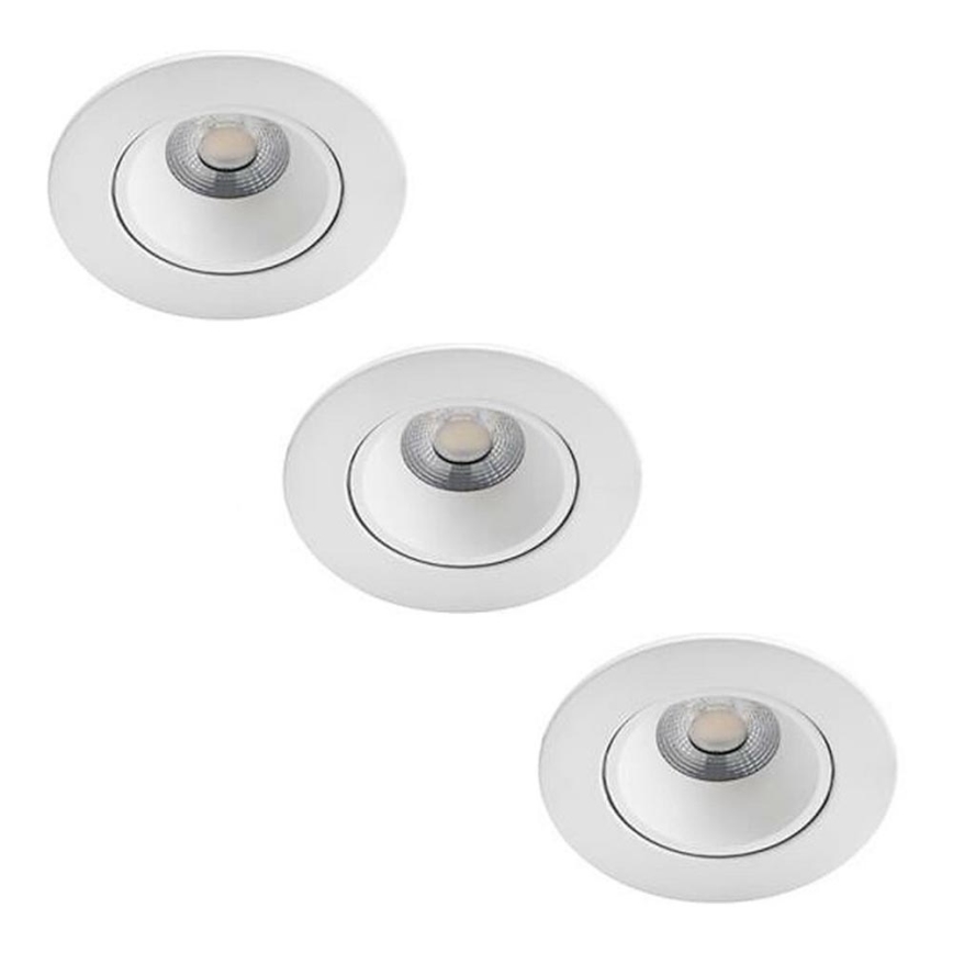 Philips - SET 3x LED Dimbar infälld badrumsbelysning ABROSA LED/9W/230V IP44