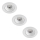 Philips - SET 3x LED Dimbar infälld badrumsbelysning ABROSA LED/9W/230V IP44