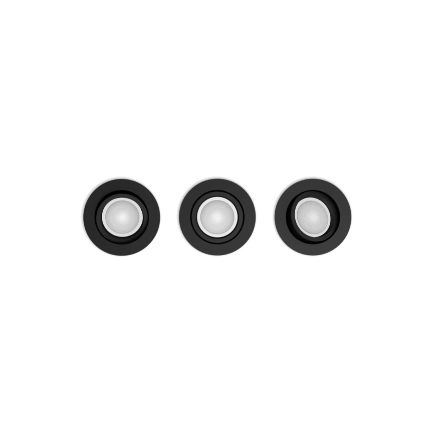 Philips - SET 3xLED RGBW Dimbar infälld Hue CENTURA 1xGU10/4,2W/230V 2000-6500K