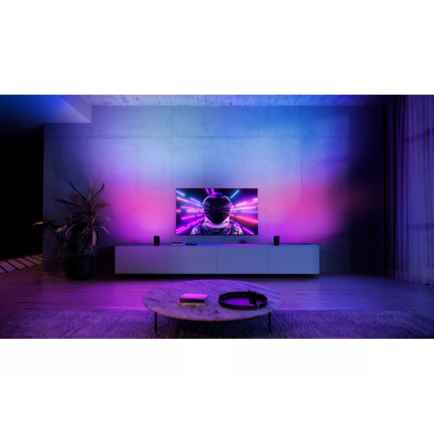 Philips - Set med 2 RGBW-LED-dimbara projektionslampor Hue PLAY LED/20W/230V 2000–6500K vit