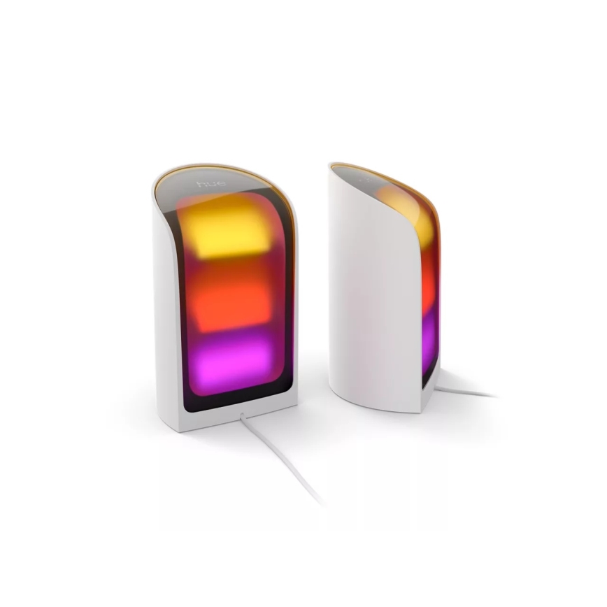 Philips - Set med 2 RGBW-LED-dimbara projektionslampor Hue PLAY LED/20W/230V 2000–6500K vit