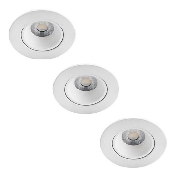 Philips - SET OM 3 LED Dimbara infällda badrumsarmaturer ABROSA LED/9W/230V IP44