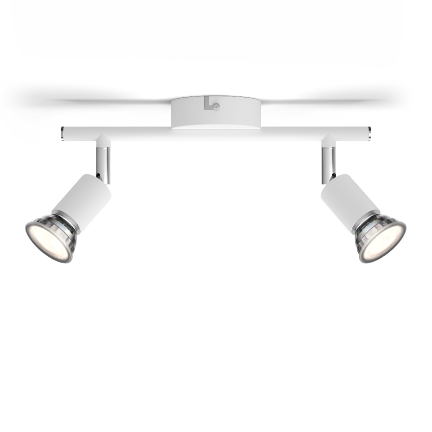 Philips - Spotlight 2xGU10/50W/230V vit